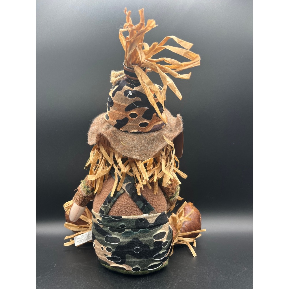 Hobby Lobby Camouflage Scarecrow Plush Fall Decor 11" Hunting Theme Autumn - Picture 3 of 7